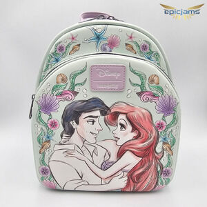 Loungefly Disney The Little Mermaid Ariel & Eric Couple Hug Mini Backpack Bag